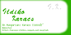 ildiko karacs business card